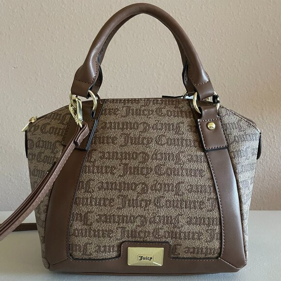Juicy Couture Chestnut Gothic Satchel Purse With Detachable Crossbody Strap - Picture 1 of 11